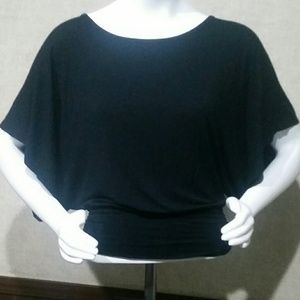 Black Bottom Fitted Top by Wet Seal Size Medium